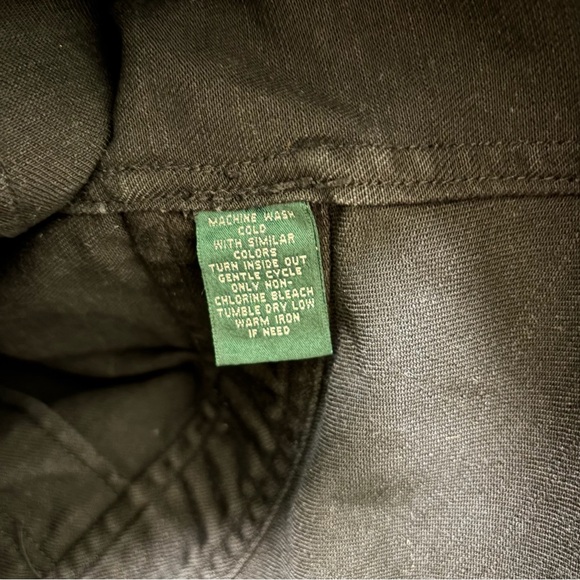 Lauren Jeans Co. Ralph Lauren Women's Black Denim Field Utility Jacket Size M - Picture 7 of 10